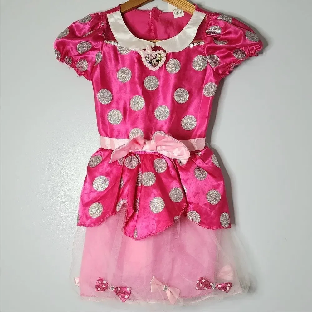 Disney Minnie Mouse dress cistumewith bows size 4-6
